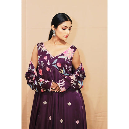 Kanika Verma Vasant Embroidered Kurta with Pant and Jacket (Set of 3)