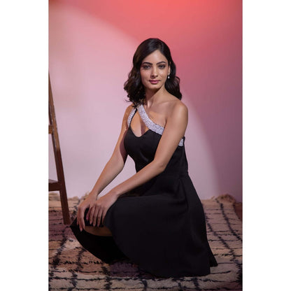 Kanika Verma Black Pearl Short Dress