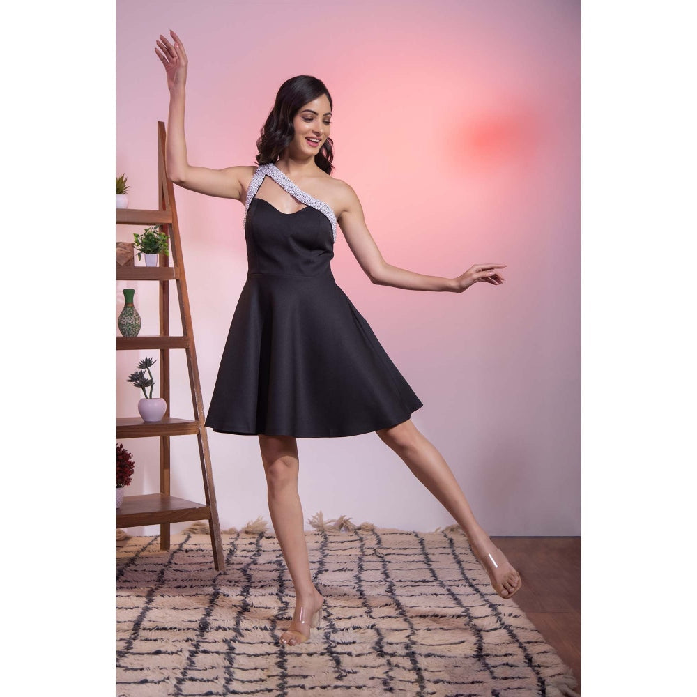 Kanika Verma Black Pearl Short Dress