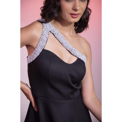 Kanika Verma Black Pearl Short Dress