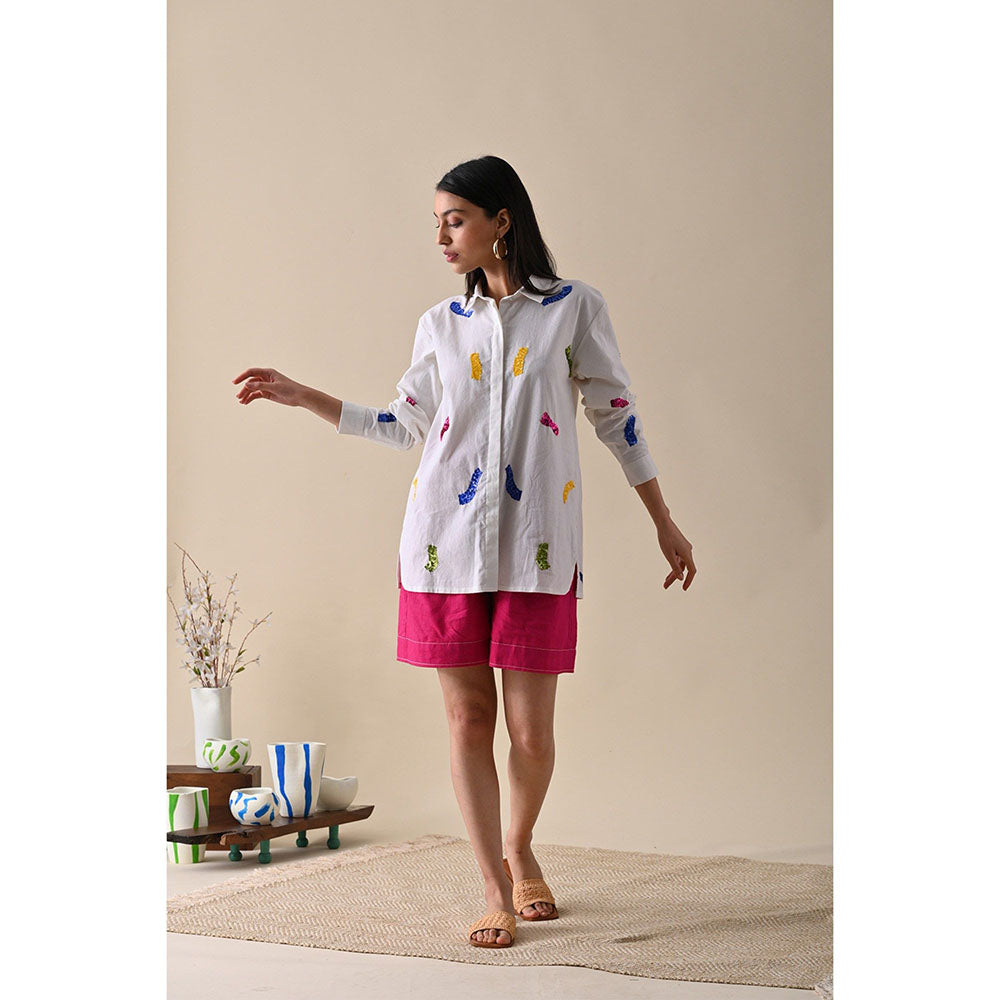 Kanelle Button Down Embroidered Shirt