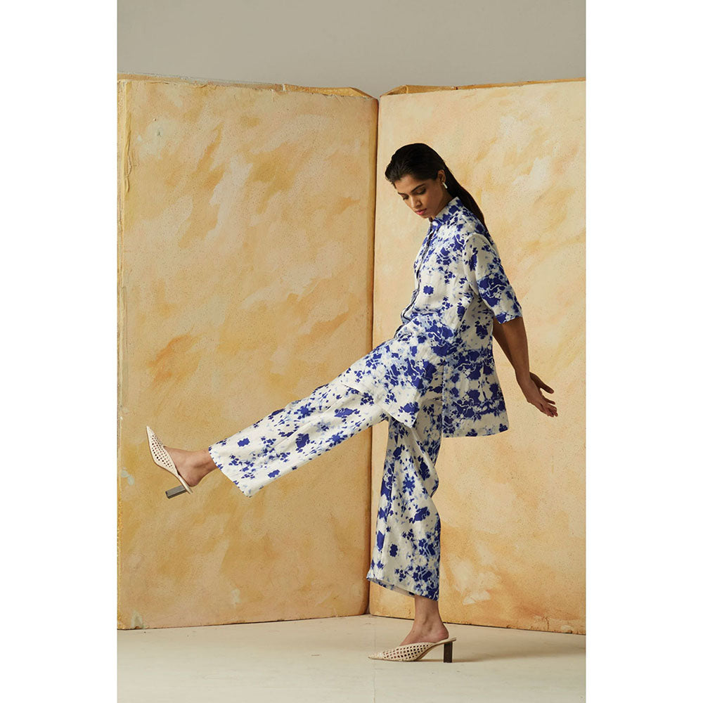 Kanelle Evelyn Abstract Shirt with Trousers Co-Ord (Set of 2)
