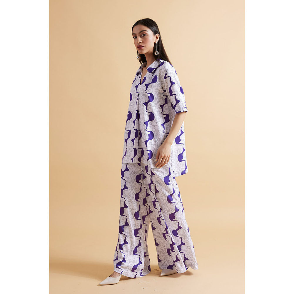 Kanelle Summer Berry Shirt with Trousers Co-Ord (Set of 2)
