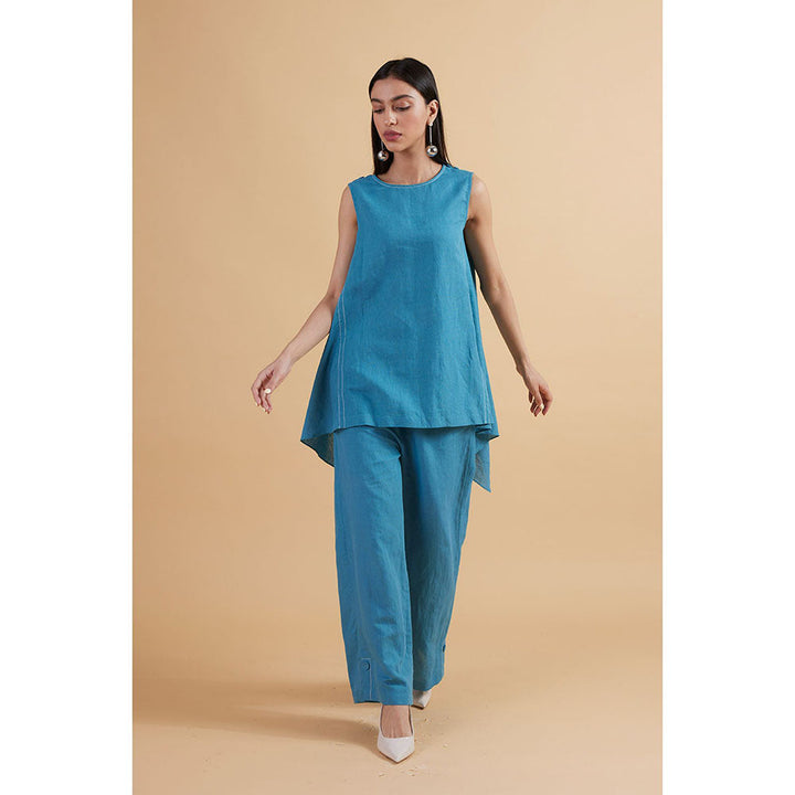 Kanelle Emma Solid Tunic with Trousers Co-Ord (Set of 2)