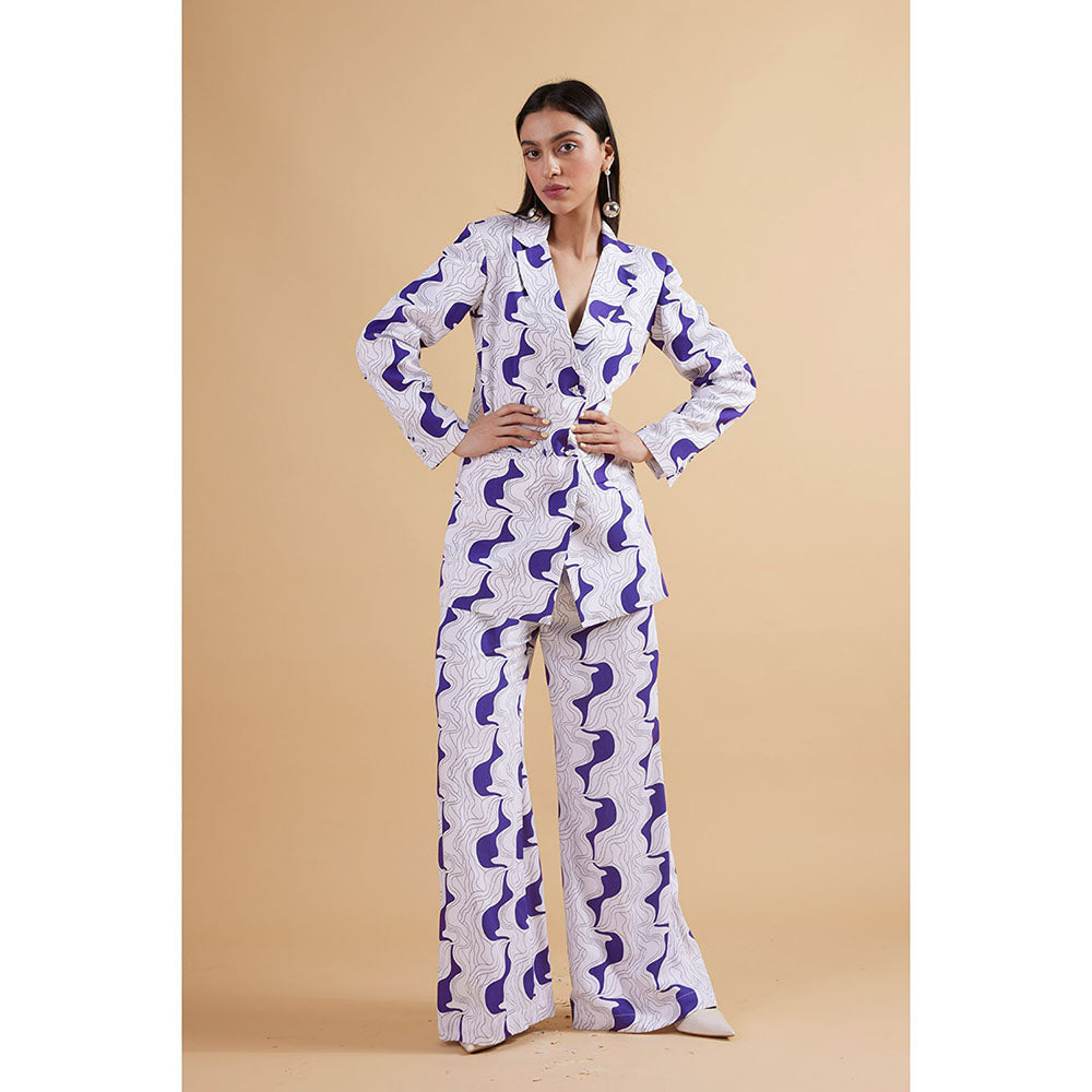 Kanelle Alice Print Blazer with Trousers Co-Ord (Set of 2)