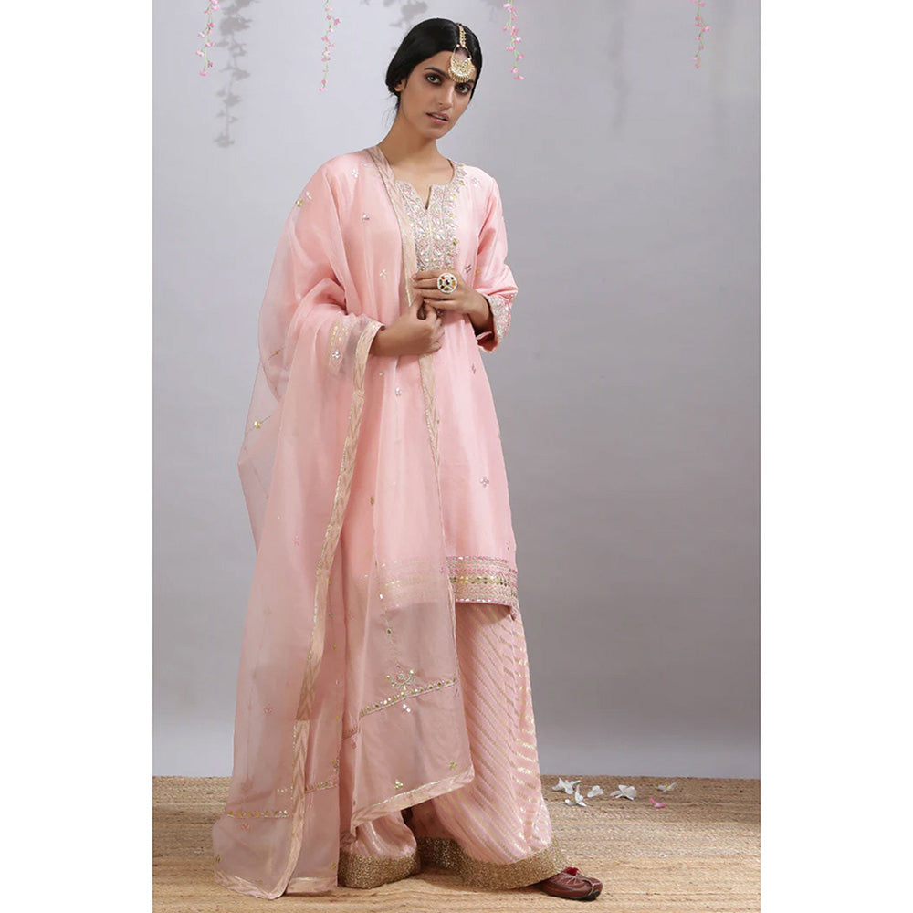 Kanika Sharma Sadabahaar Baby Pink Sharara (Set of 3)
