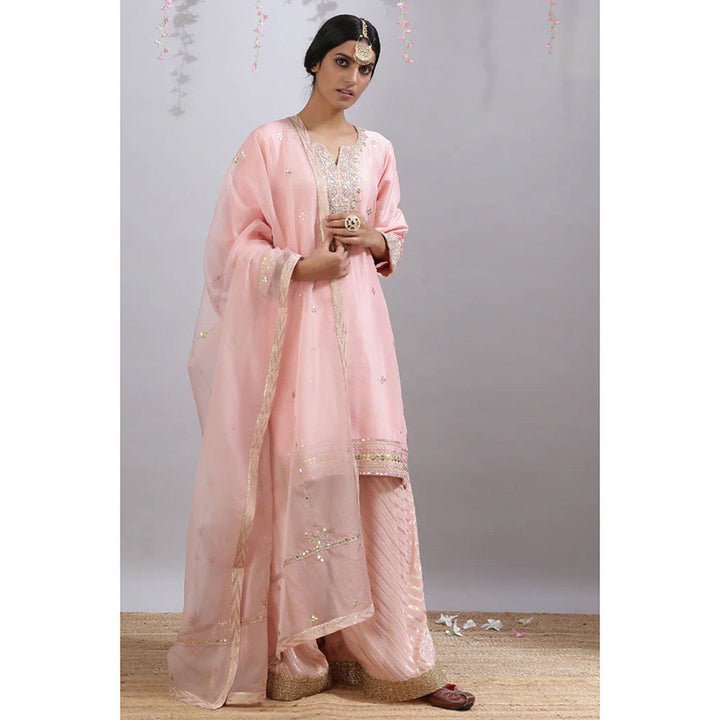 Kanika Sharma Sadabahaar Baby Pink Sharara (Set of 3)