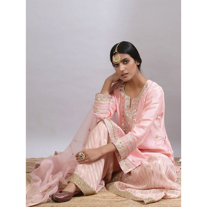 Kanika Sharma Sadabahaar Baby Pink Sharara (Set of 3)