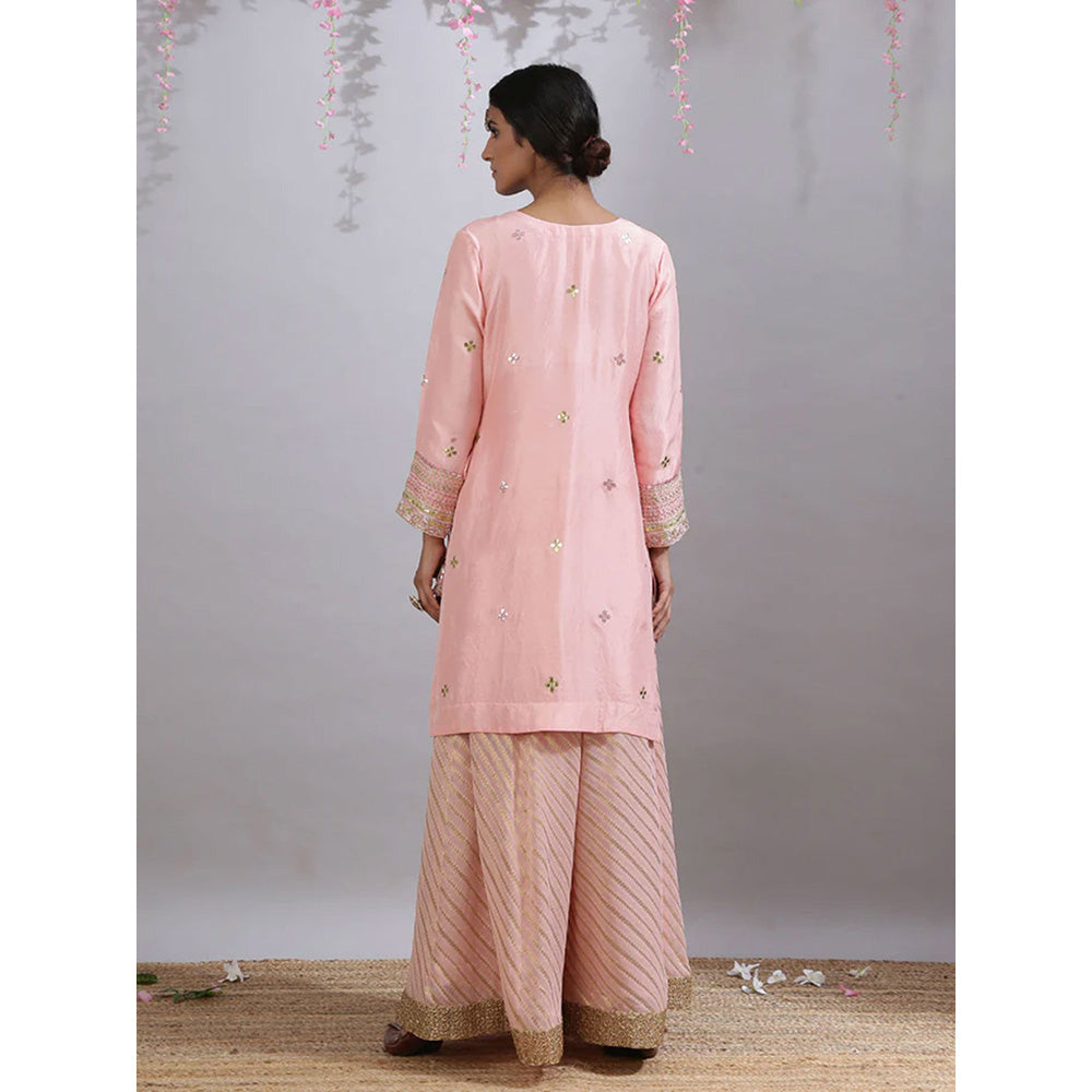 Kanika Sharma Sadabahaar Baby Pink Sharara (Set of 3)