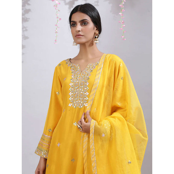 Kanika Sharma Geenda Phool Yellow Sharara (Set of 3)