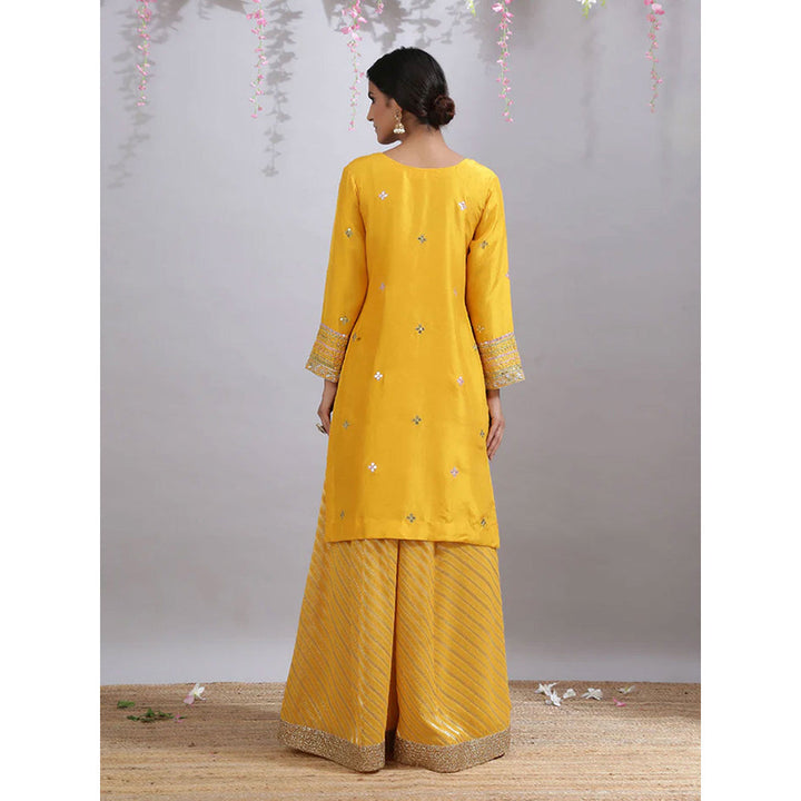 Kanika Sharma Geenda Phool Yellow Sharara (Set of 3)