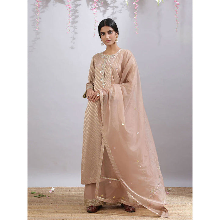 Kanika Sharma Bhumi Rose & Beige Palazzo (Set of 3)