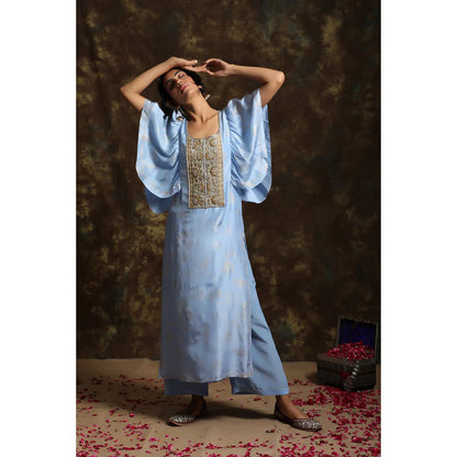 Kanika Sharma Aasmani Frill Kurta (Set of 2)