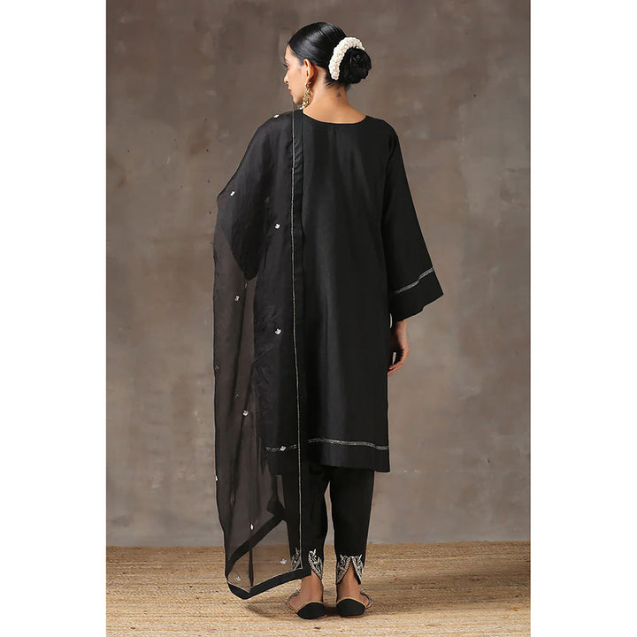 Kanika Sharma Surman Lahoriya Kurta with Peshwa Salwar and Dupatta (Set of 3)