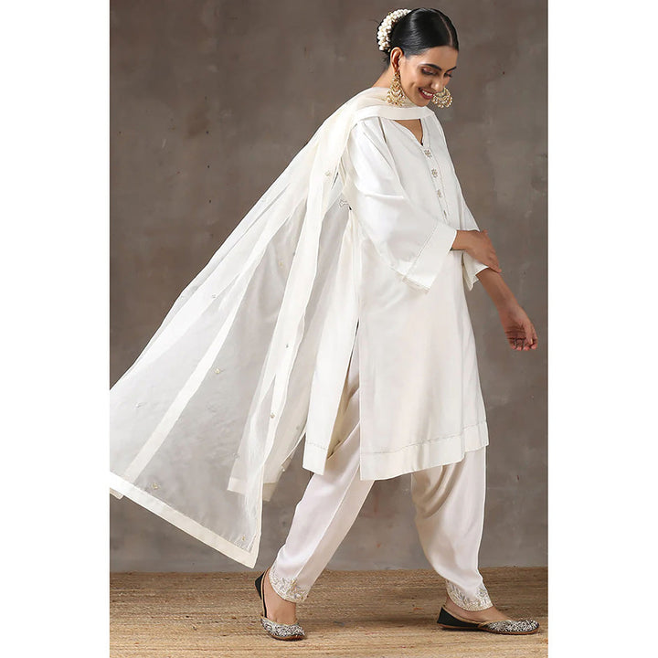 Kanika Sharma Chandhni Lahoriya Kurta with Peshwa Salwar and Dupatta (Set of 3)