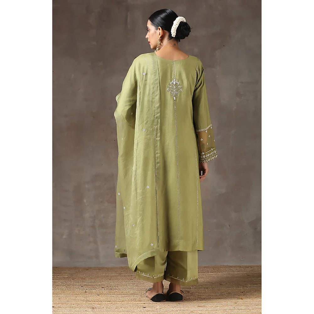 Kanika Sharma Mehendhi Lahoriya Seedha Kurta with Jama and Dupatta (Set of 3)