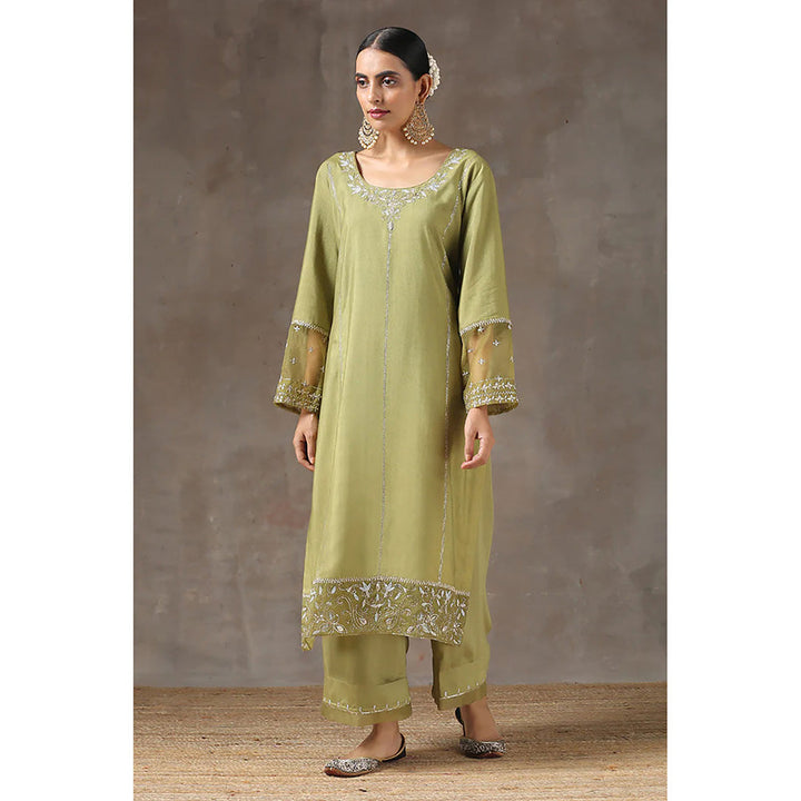 Kanika Sharma Mehendhi Lahoriya Seedha Kurta with Jama and Dupatta (Set of 3)