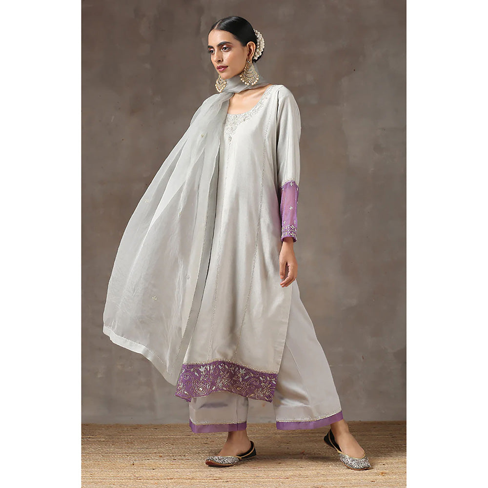 Kanika Sharma Zameeni Lahoriya Seedha Kurta with Jama and Dupatta (Set of 3)