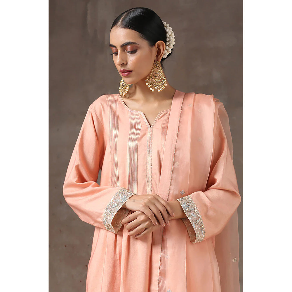 Kanika Sharma Khoobani Ghera Kurta with Jama and Dupatta (Set of 3)