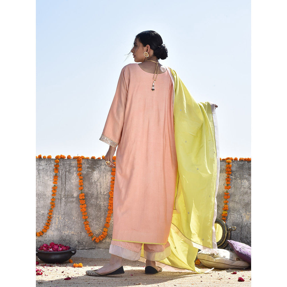 Kanika Sharma Khoobani Ghera Kurta with Pant & Dupatta (Set of 3)