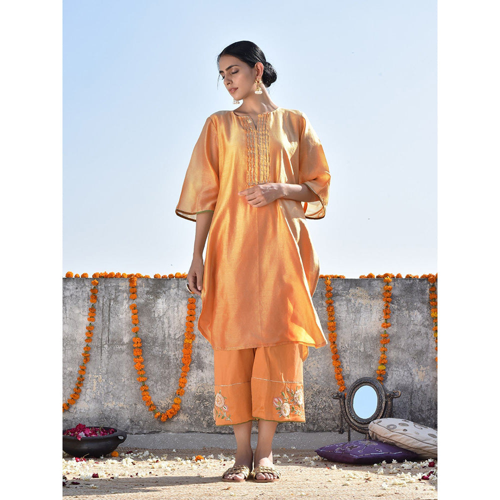 Kanika Sharma Santari Chanderi Kurta with Palazzo (Set of 2)