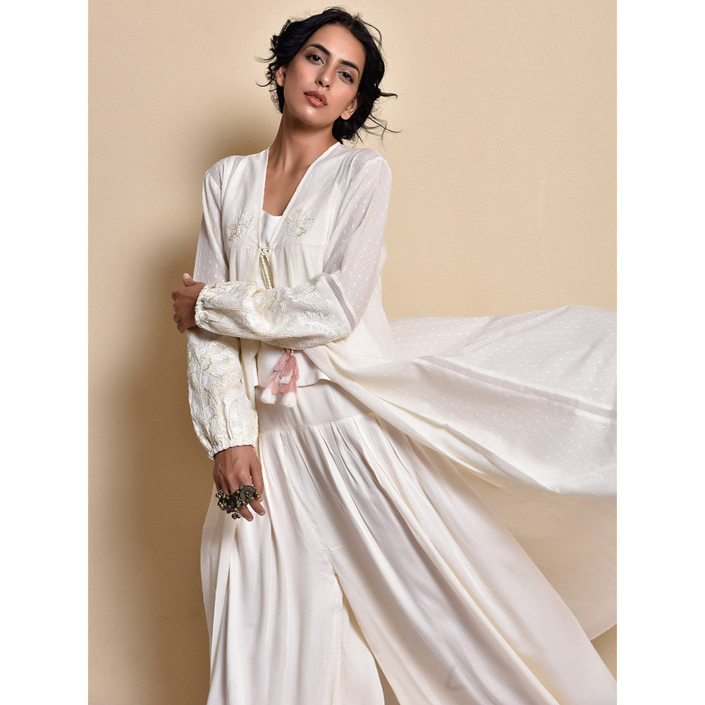 Kanika Sharma Off White Chandhni Irfat Choga Kurta Set