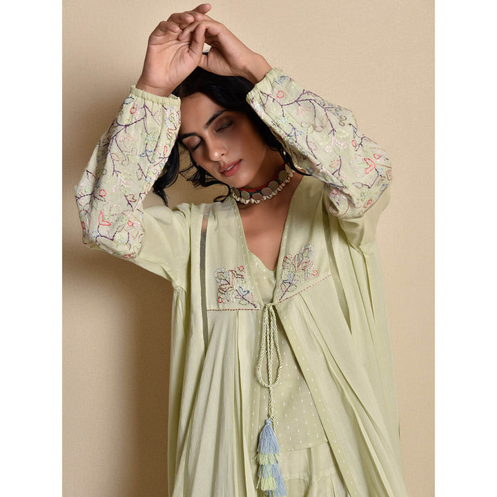 Kanika Sharma Green Bageecha Irfat Choga Kurta Set