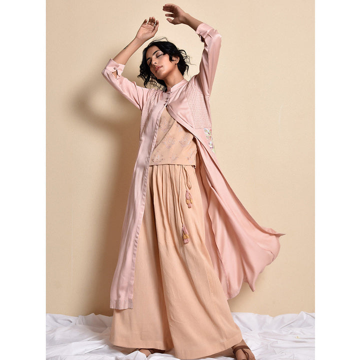 Kanika Sharma Peach Mehfooz Miragi Kurta Set