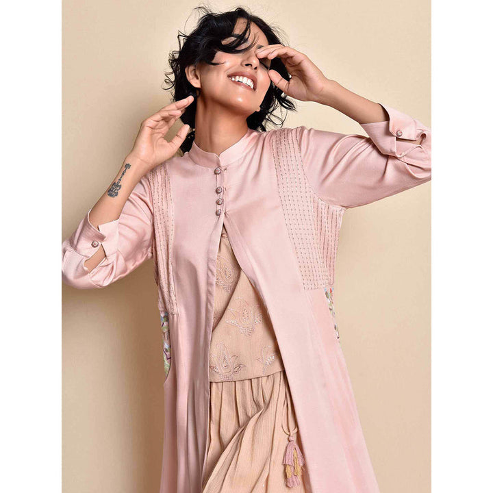 Kanika Sharma Peach Mehfooz Miragi Kurta Set