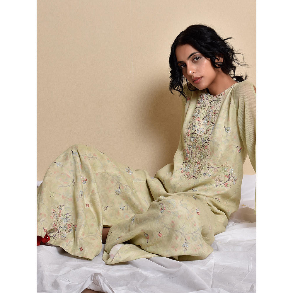 Kanika Sharma Green Pati Jama Jumpsuit