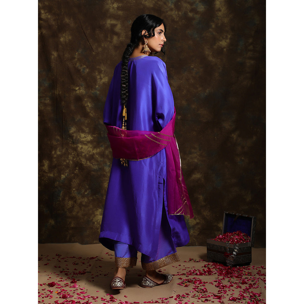 Kanika Sharma Jamani Kurta And Palazzo With Organza Dupatta (Set of 3)