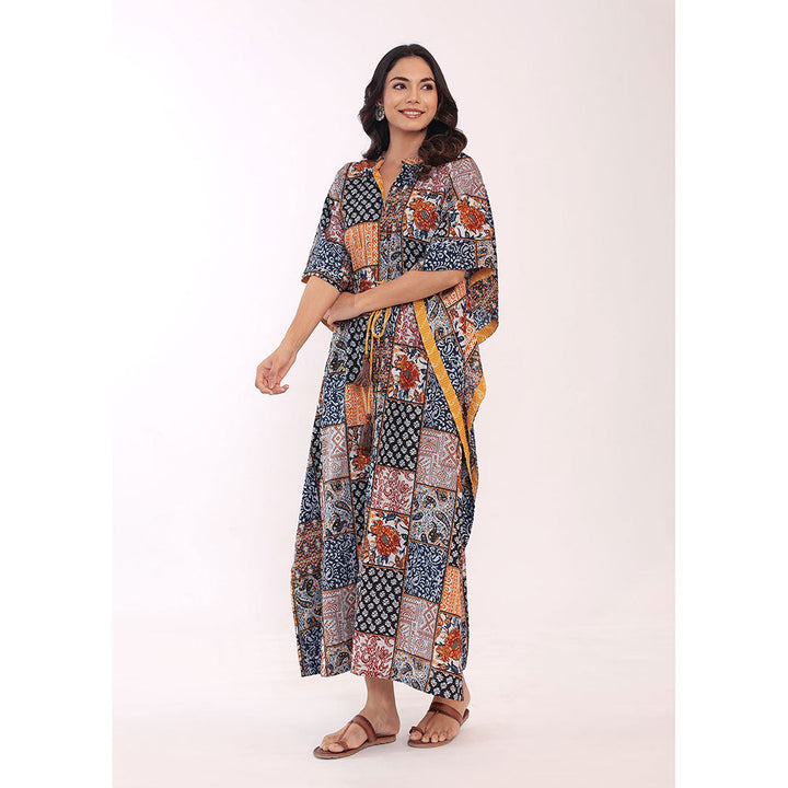 Kaori By Shreya Western Multi-Color Kaftan Kurta with Elbow Length Sleeves