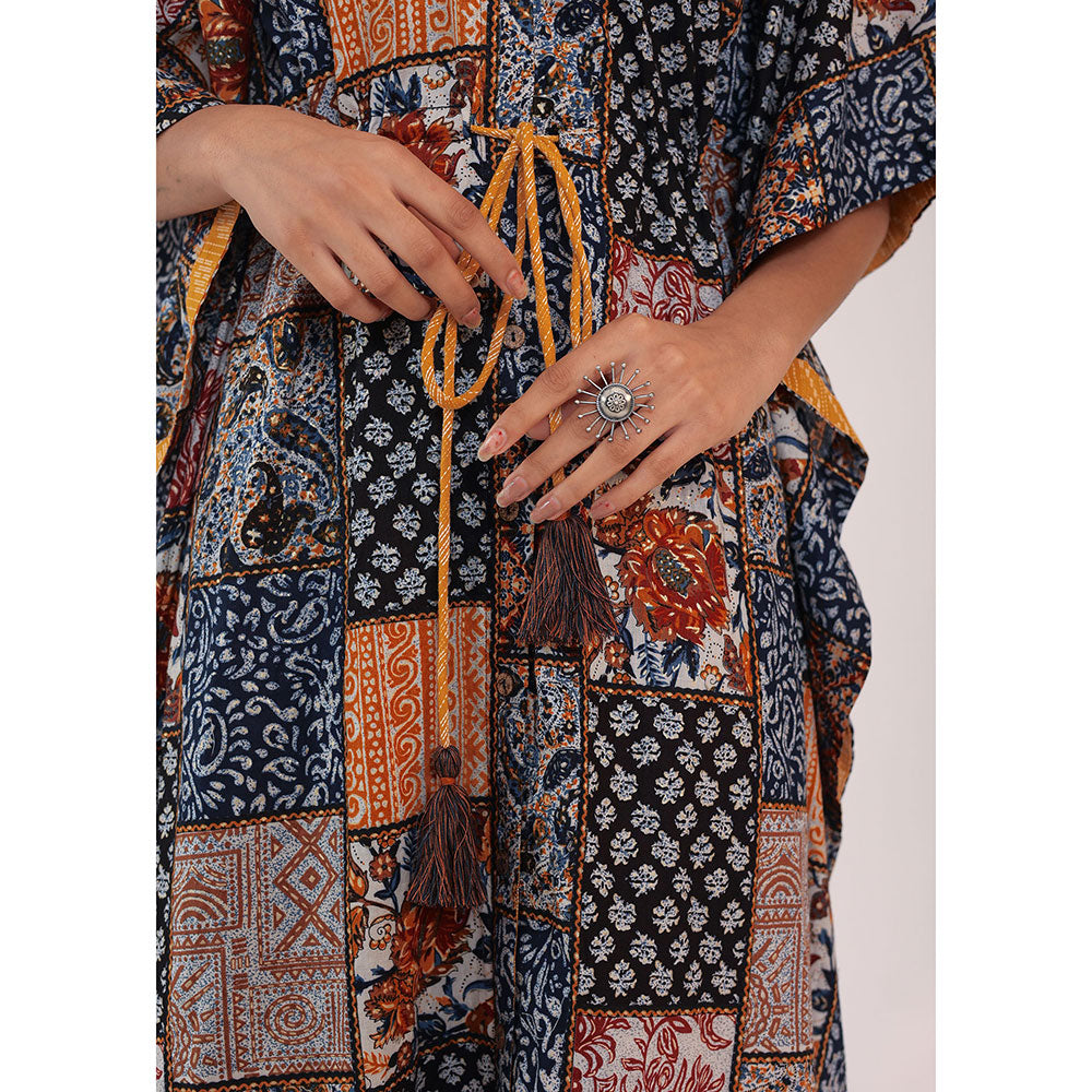 Kaori By Shreya Western Multi-Color Kaftan Kurta with Elbow Length Sleeves