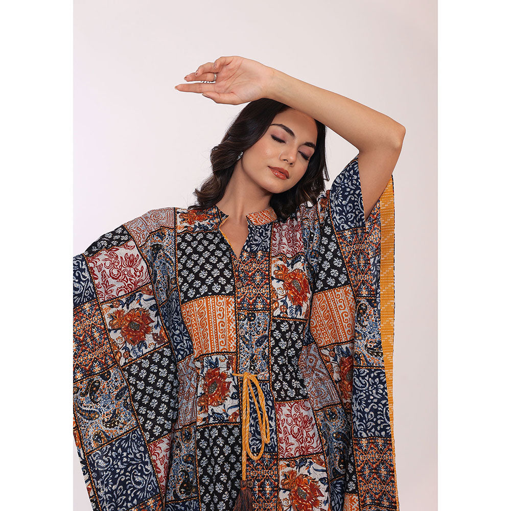 Kaori By Shreya Western Multi-Color Kaftan Kurta with Elbow Length Sleeves