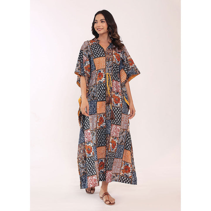 Kaori By Shreya Western Multi-Color Kaftan Kurta with Elbow Length Sleeves