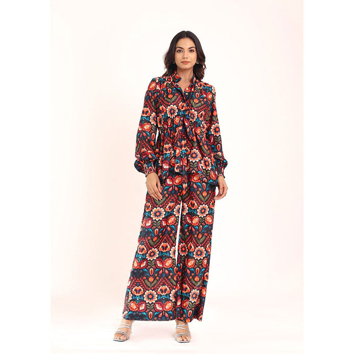 Kaori By Shreya Multicolour Floral Relaxed Co-ords Top and Pant with 2 Pockets (Set of 2)