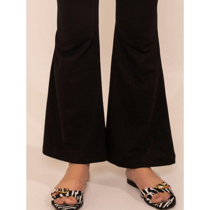 Kaori By Shreya Black Onyx Scallop Cut Out Trouser