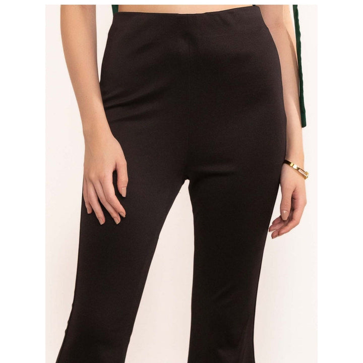 Kaori By Shreya Black Beauty Ruffled High Waisted Pant