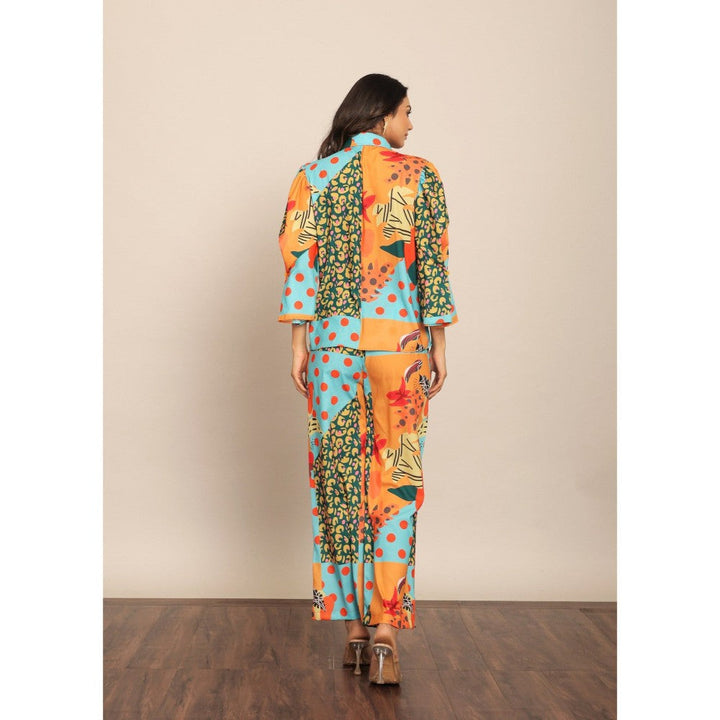 Kaori By Shreya Multi-Color Relaxed Palazzo With 2 Pockets