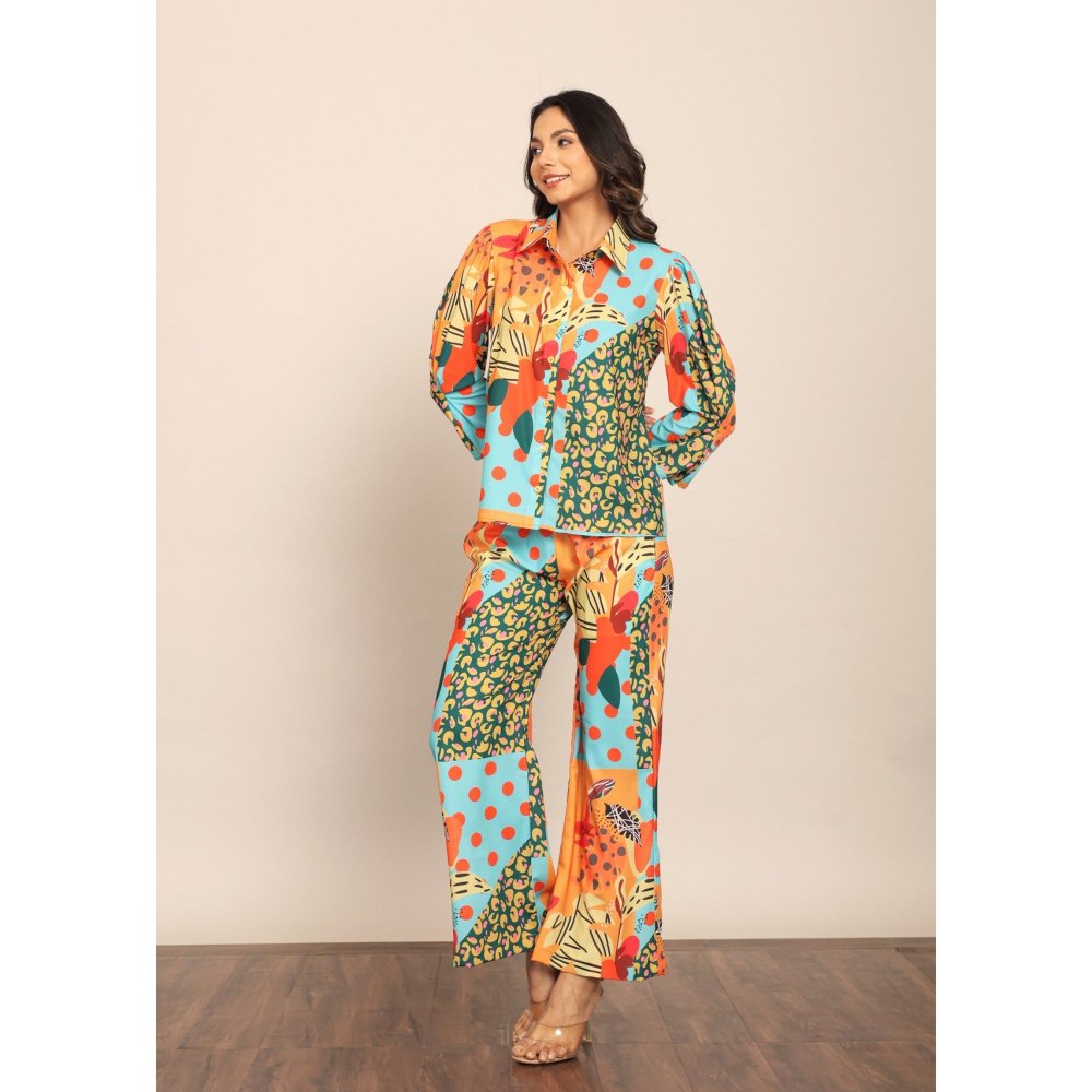 Kaori By Shreya Multi-Color Relaxed Palazzo With 2 Pockets