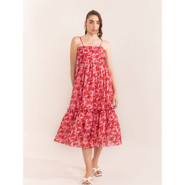 Kaori By Shreya Aurora Pink Floral Maxi Dress