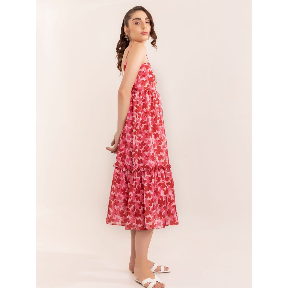 Kaori By Shreya Aurora Pink Floral Maxi Dress