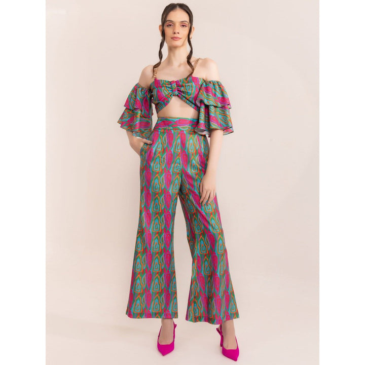 Kaori By Shreya Candy Print Off Shoulder Co-Ord (Set of 2)