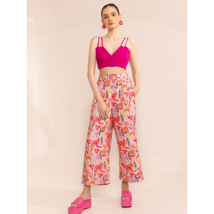 Kaori By Shreya Morning Glory Pink Co-Ord (Set of 3)