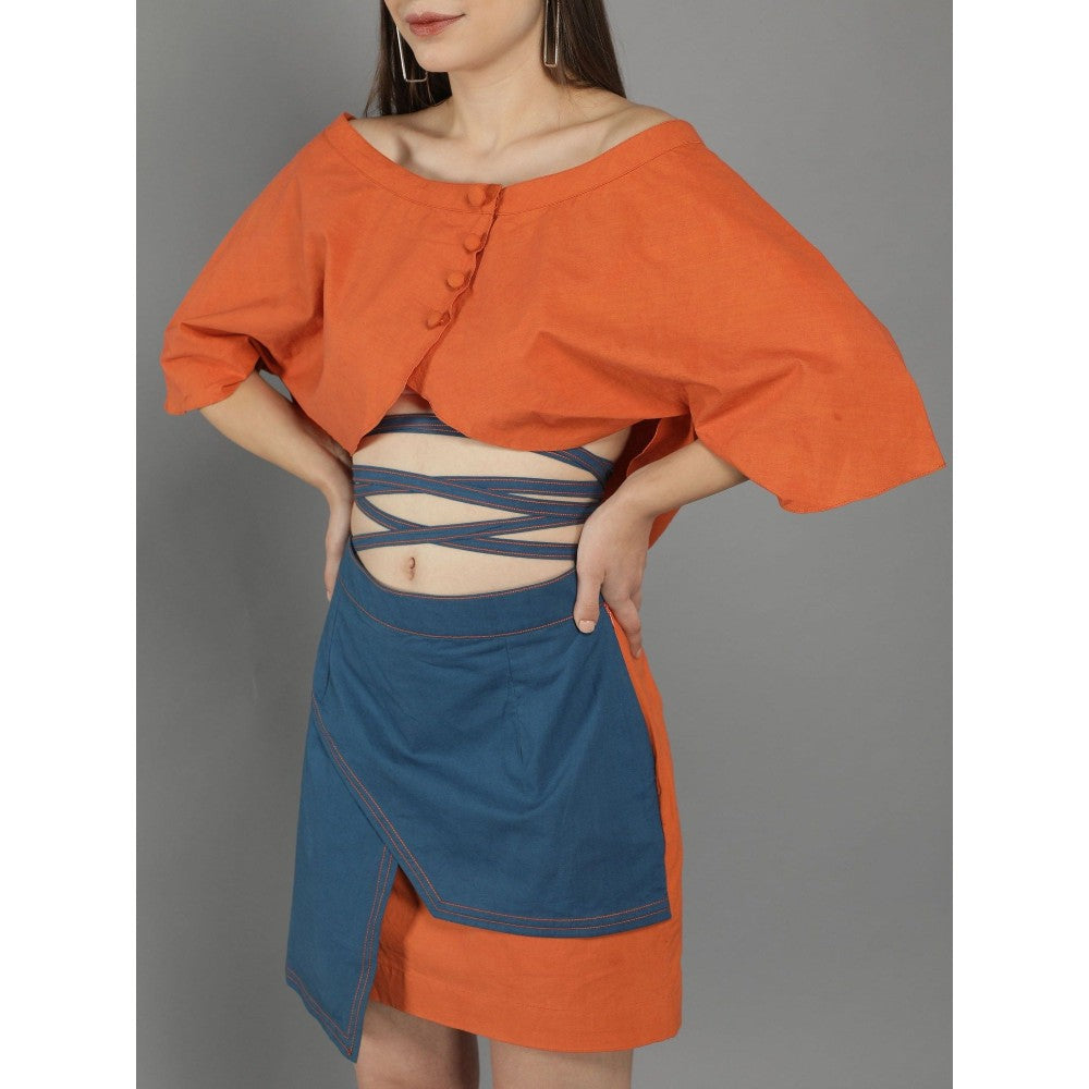 Kaori By Shreya Burnt Orange Co-Ord (Set of 2)