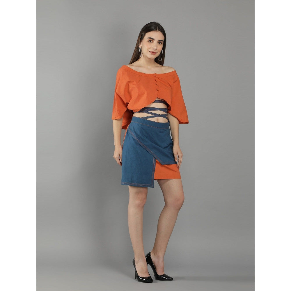 Kaori By Shreya Burnt Orange Co-Ord (Set of 2)