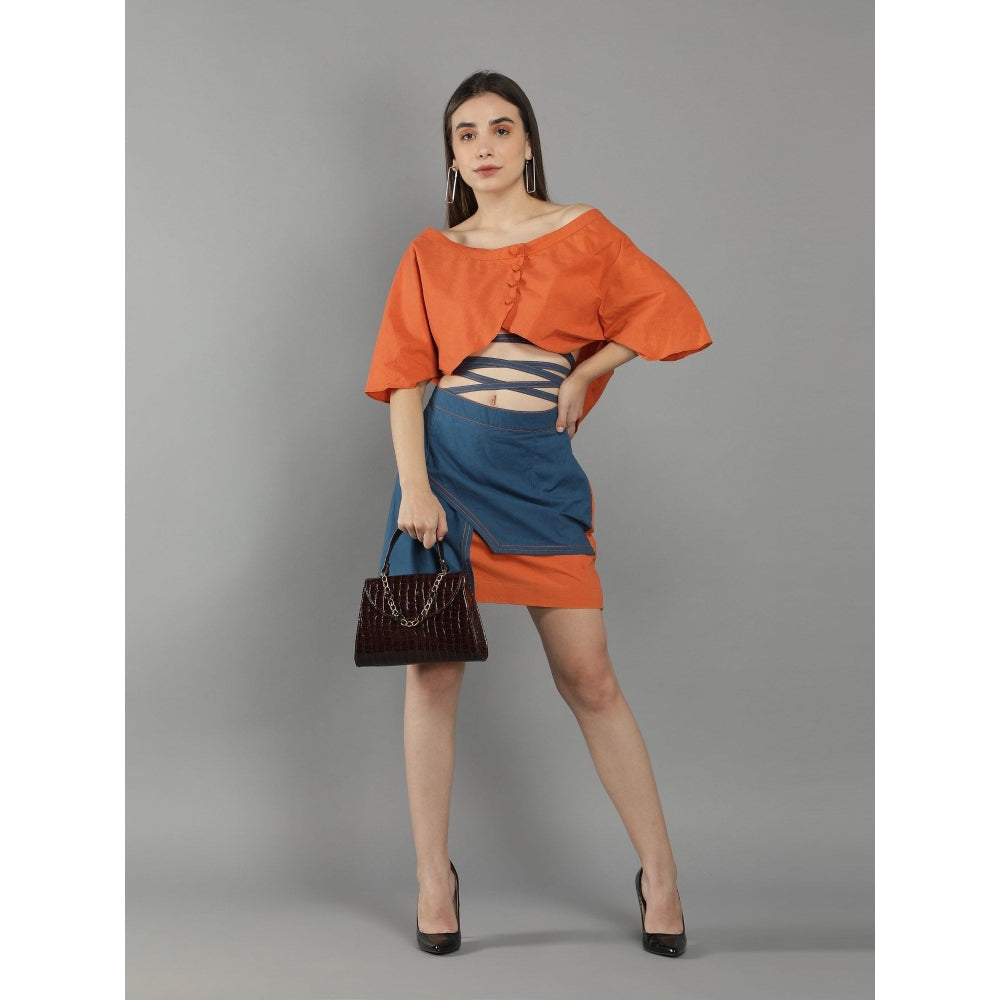 Kaori By Shreya Burnt Orange Co-Ord (Set of 2)