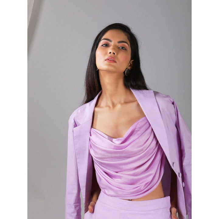 Kaori By Shreya Pastel Purple Co-Ord (Set of 3)