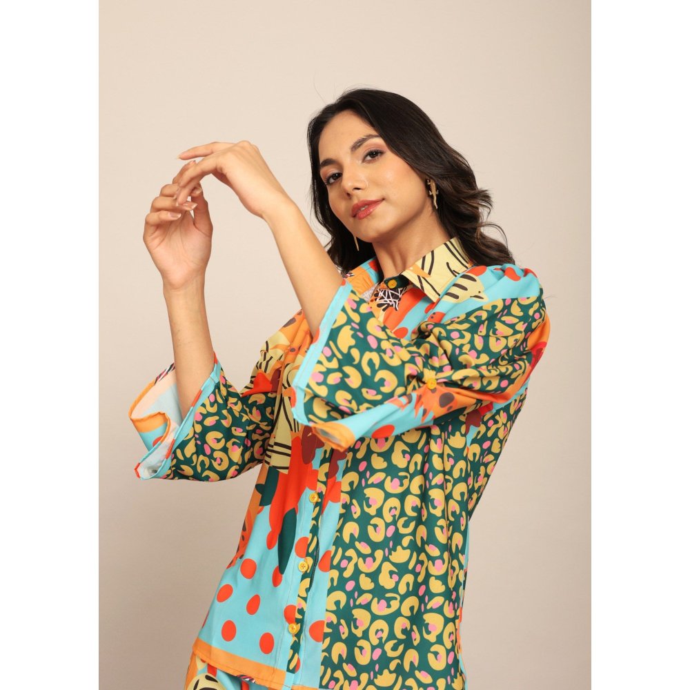 Kaori By Shreya Multi-Color Relaxed Shirt With Collar