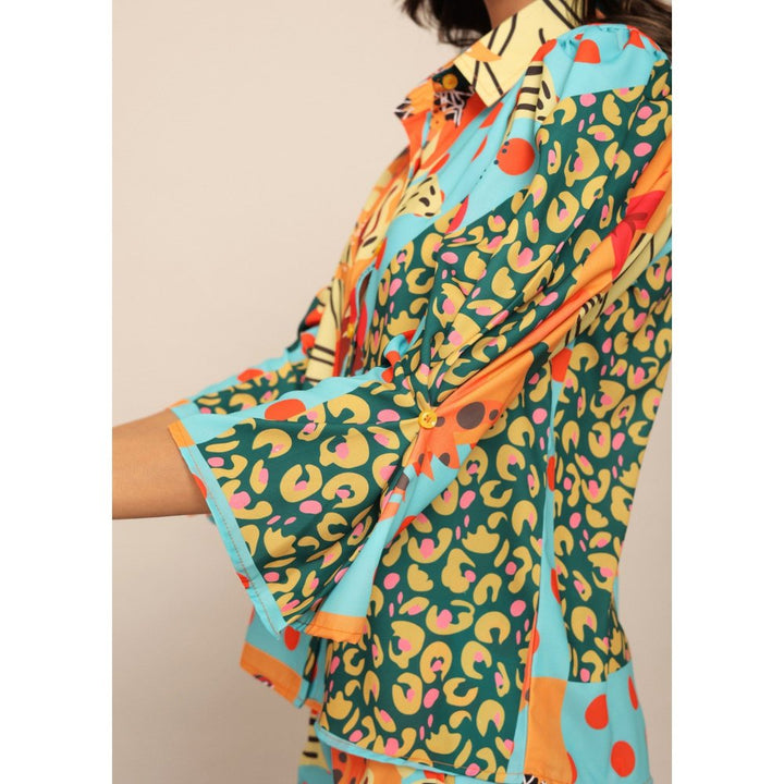 Kaori By Shreya Multi-Color Relaxed Shirt With Collar